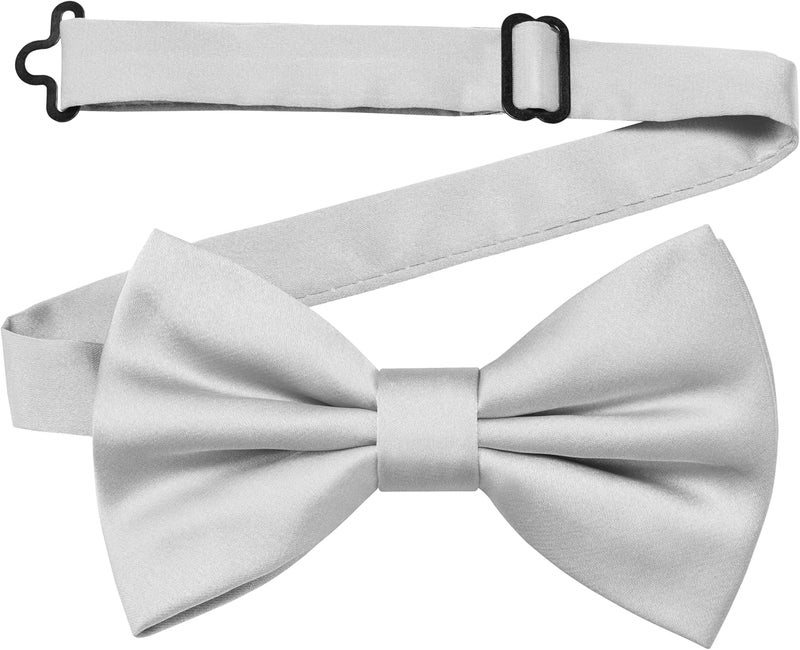 Branduce Solid Color Pre-tied Bow Tie Quality Adjustable Bowtie for Men Party Wedding - Image 1